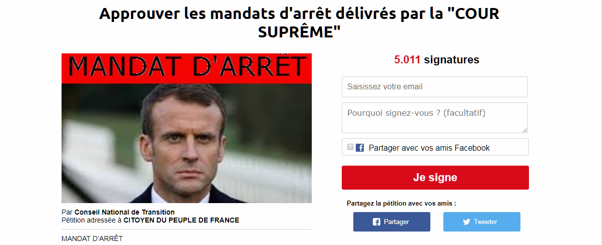 Mandats d’arrêt contre Macron et des ministres