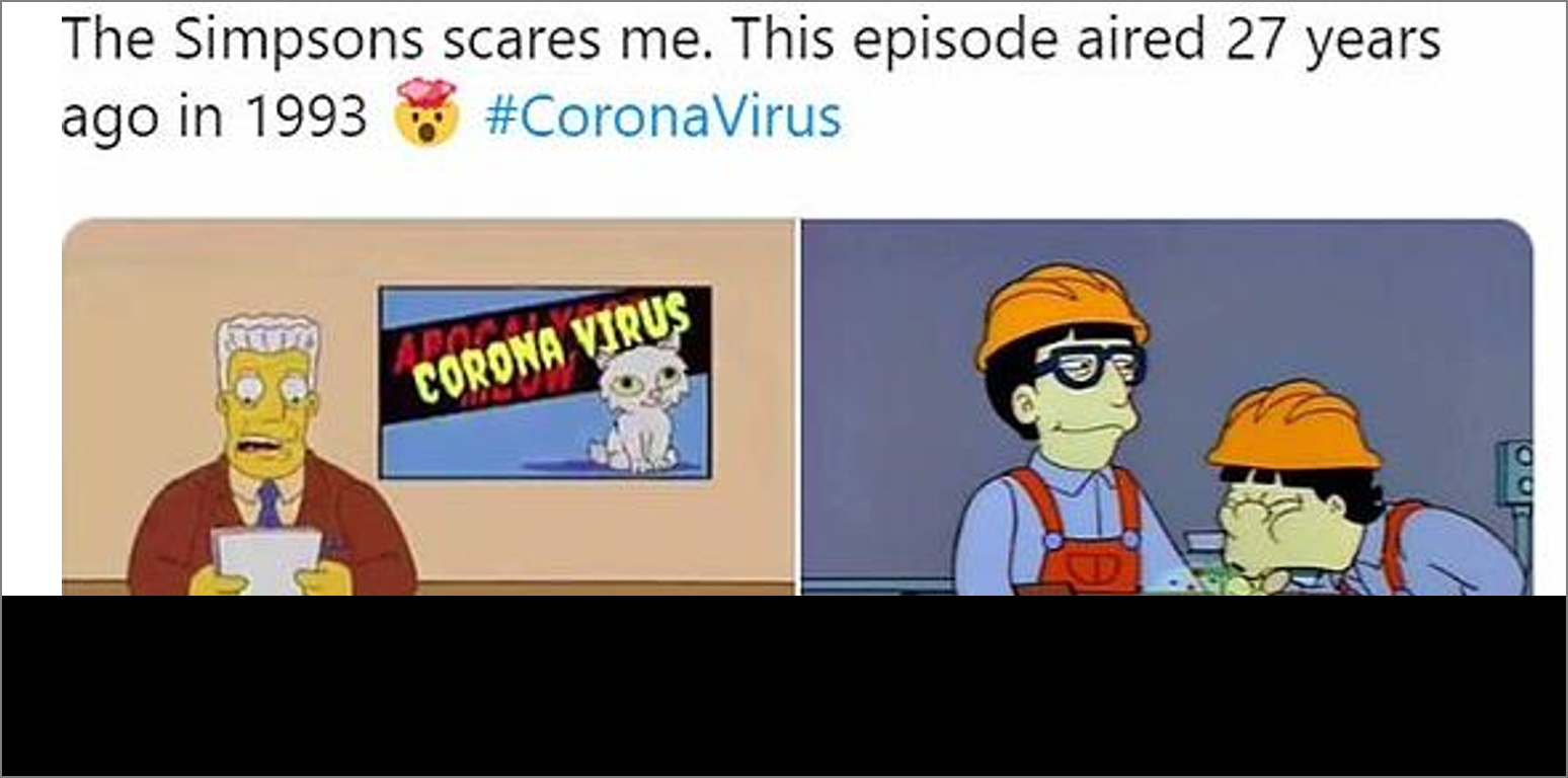 Non, les Simpson n'avaient pas prédit l'arrivée du coronavirus.